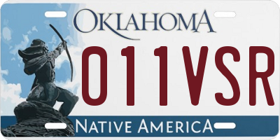 OK license plate 011VSR