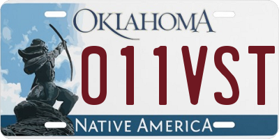 OK license plate 011VST