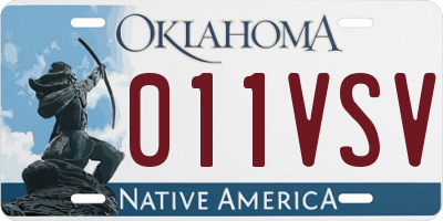 OK license plate 011VSV