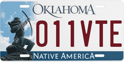 OK license plate 011VTE