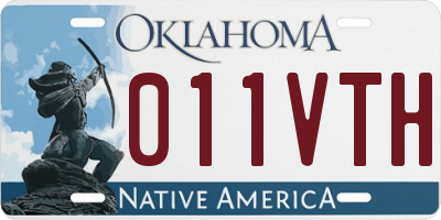 OK license plate 011VTH