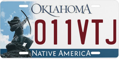 OK license plate 011VTJ