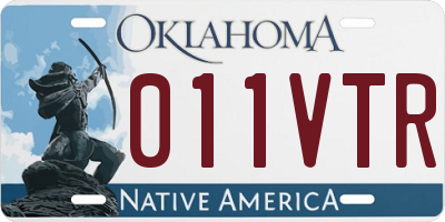 OK license plate 011VTR