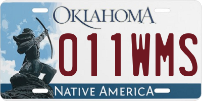 OK license plate 011WMS