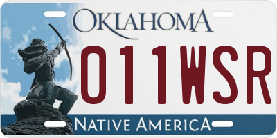 OK license plate 011WSR