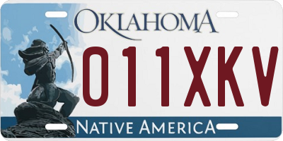 OK license plate 011XKV