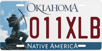 OK license plate 011XLB