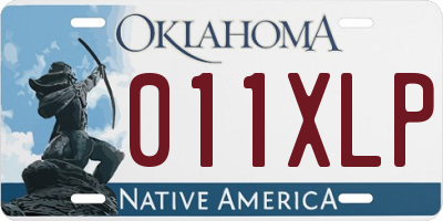 OK license plate 011XLP