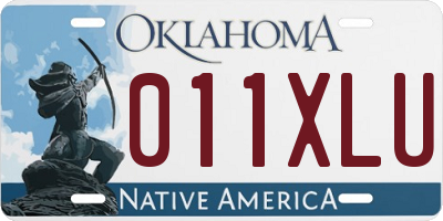OK license plate 011XLU