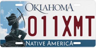 OK license plate 011XMT