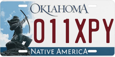 OK license plate 011XPY