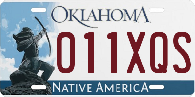 OK license plate 011XQS
