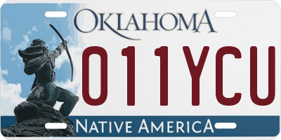 OK license plate 011YCU