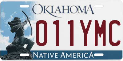 OK license plate 011YMC