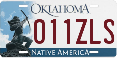 OK license plate 011ZLS