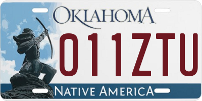 OK license plate 011ZTU
