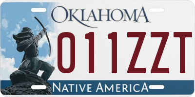 OK license plate 011ZZT