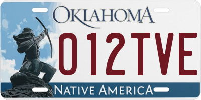 OK license plate 012TVE