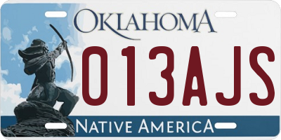 OK license plate 013AJS