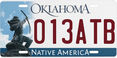 OK license plate 013ATB