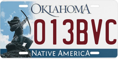 OK license plate 013BVC