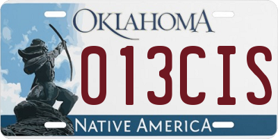 OK license plate 013CIS