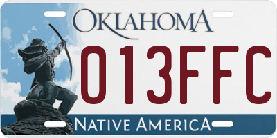 OK license plate 013FFC
