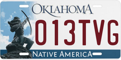 OK license plate 013TVG