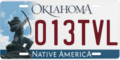 OK license plate 013TVL
