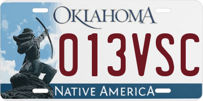 OK license plate 013VSC