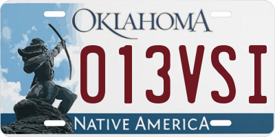 OK license plate 013VSI