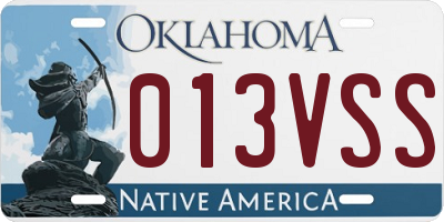 OK license plate 013VSS