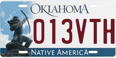 OK license plate 013VTH