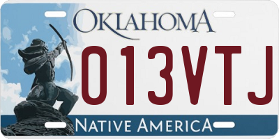 OK license plate 013VTJ