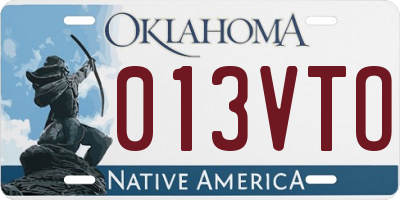 OK license plate 013VTO