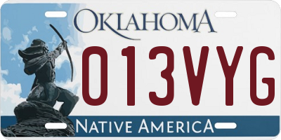 OK license plate 013VYG