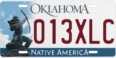 OK license plate 013XLC