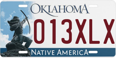 OK license plate 013XLX