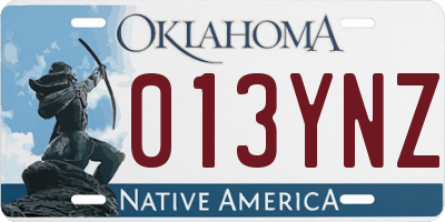 OK license plate 013YNZ