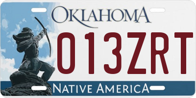 OK license plate 013ZRT
