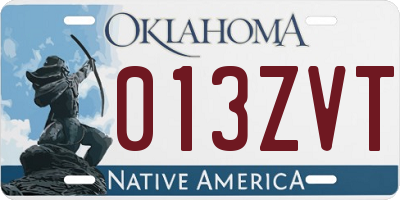 OK license plate 013ZVT