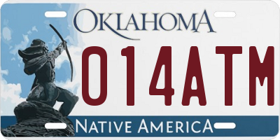 OK license plate 014ATM