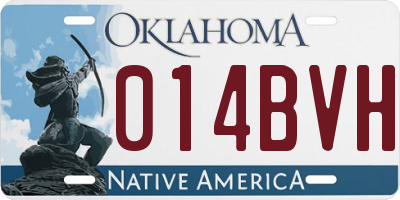 OK license plate 014BVH