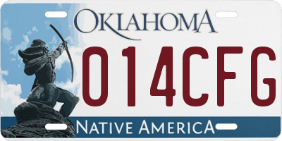 OK license plate 014CFG