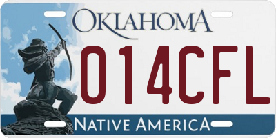 OK license plate 014CFL