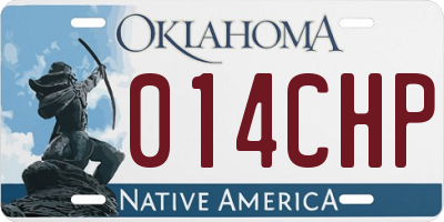 OK license plate 014CHP