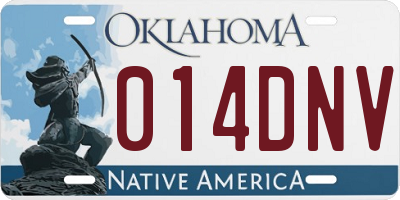 OK license plate 014DNV