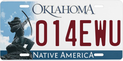 OK license plate 014EWU