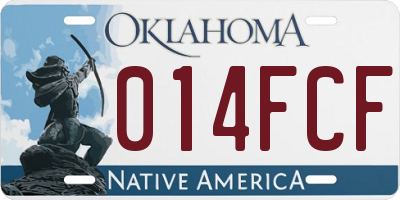 OK license plate 014FCF