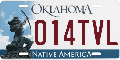 OK license plate 014TVL